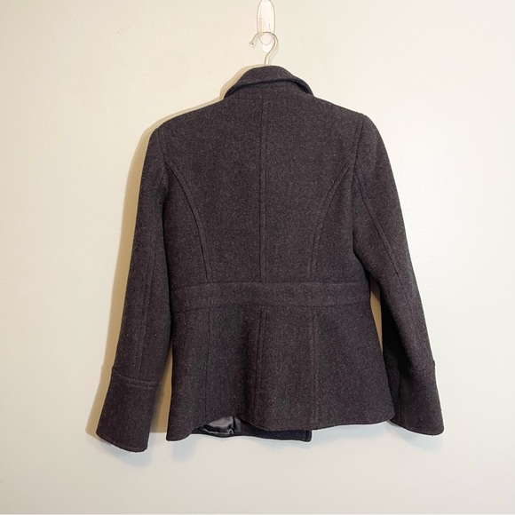 J Crew Stadium Cloth by Nello Gori Grey Wool Blend Peacoat Size 6 - Picture 14 of 16